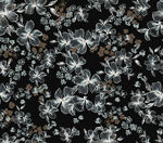 黑色底花卉图案设计素材