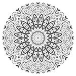 黑白曼陀罗花纹图案设计