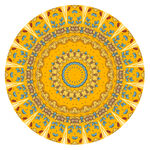 圆形华丽花纹图案