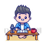 可爱卡通办公男士