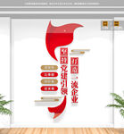 竖版企业党建标语文化墙