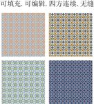  彩色民族花纹  阿拉伯图案 