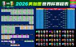 2026世界杯赛程表 