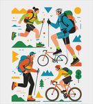 户外运动者的活力瞬间