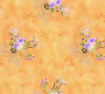 橙色底紫色花卉图案背景