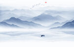 中国风水墨意境山水画
