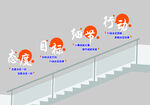 楼梯标语