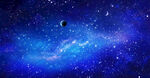 蓝色宇宙星空图