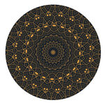 黑色底金色花纹圆形图案