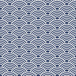 蓝白海浪纹中式传统图案