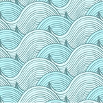 蓝白波浪图案背景纹理