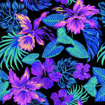 梦幻热带花卉图案