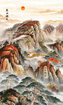 泰山五岳独尊江山如画玄关画