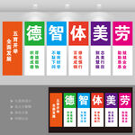 五育并举学校教育文化墙