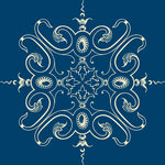 蓝色背景精致花纹图案