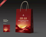 红色大气手提袋设计