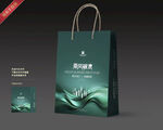 绿色手提购物纸袋设计