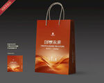 橙色渐变手提袋设计