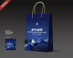 蓝色海洋主题手提袋设计
