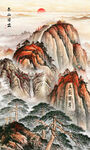 泰山日出江山如画五岳独尊玄关画