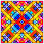 多彩几何图案拼接