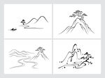 水墨山水简笔画组图