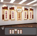 棋牌室文化墙展板
