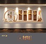 道德讲堂文化墙展板