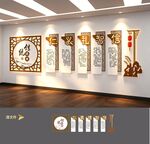 仁义礼智信文化墙展板