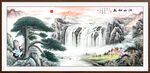 迎客松国画