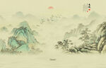 水墨山水画