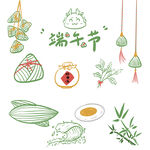 端午节手绘元素
