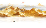 金山山水画背景墙