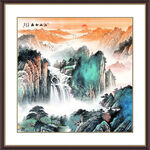 方形山水画