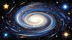 梦幻蓝金旋涡星空