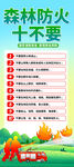 森林防火十不要易拉宝