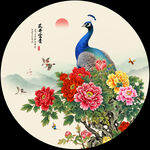 国画孔雀