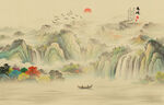 山水背景墙