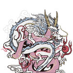 古风祥瑞龙图案插画