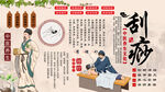 刮痧养生背景墙