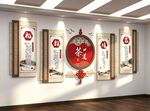 茶叶店茶道茶室馆背景文化墙展板