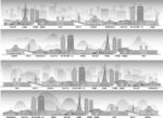 郑州城市建筑剪影景点