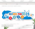 企业合作共赢企业文化墙