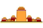 西藏建筑  矢量图