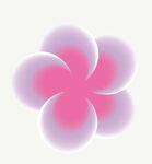 梦幻渐变粉色花朵图案