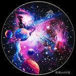 圆形星空星球宇宙太空