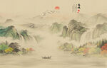 新中式国画山水背景墙