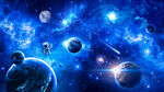 太空宇航员宇宙星空银河黑洞背景