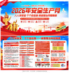 2026年安全生产月宣传展板