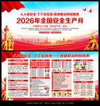 2026年全国安全月展板海报